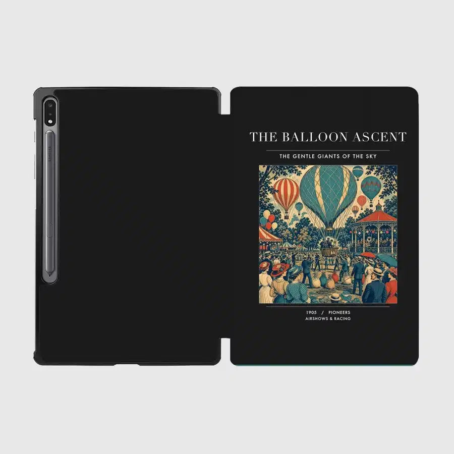 VINTAGE G4011 - The Balloon Ascent - Designed iPad & Samsung Tablet Cases design on black samsung