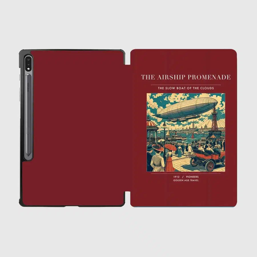 VINTAGE G4012 - The Airship Promenade - Designed iPad & Samsung Tablet Cases design on darkred samsung