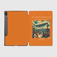 Thumbnail for VINTAGE G4012 - The Airship Promenade - Designed iPad & Samsung Tablet Cases design on orange samsung