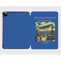 Thumbnail for VINTAGE G4012 - The Airship Promenade - Designed iPad & Samsung Tablet Cases design on blue ipad
