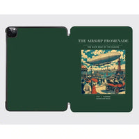 Thumbnail for VINTAGE G4012 - The Airship Promenade - Designed iPad & Samsung Tablet Cases design on darkgreen ipad
