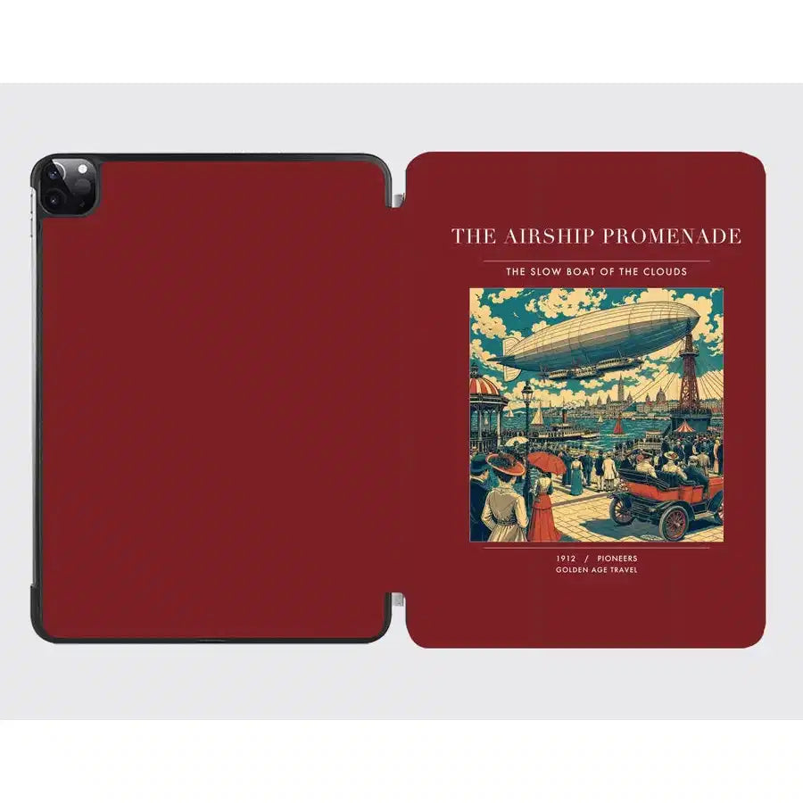 VINTAGE G4012 - The Airship Promenade - Designed iPad & Samsung Tablet Cases design on darkred ipad