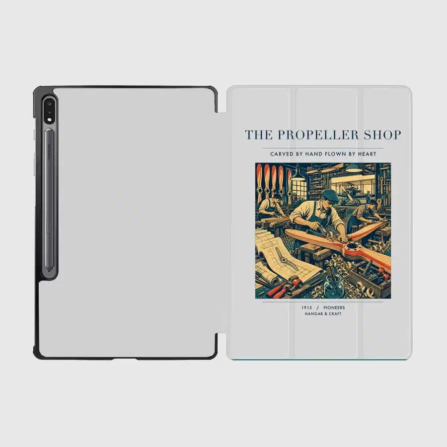 VINTAGE G4014 - The Propeller Shop - Designed iPad & Samsung Tablet Cases design on lightgray samsung