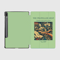 Thumbnail for VINTAGE G4014 - The Propeller Shop - Designed iPad & Samsung Tablet Cases design on lightgreen samsung