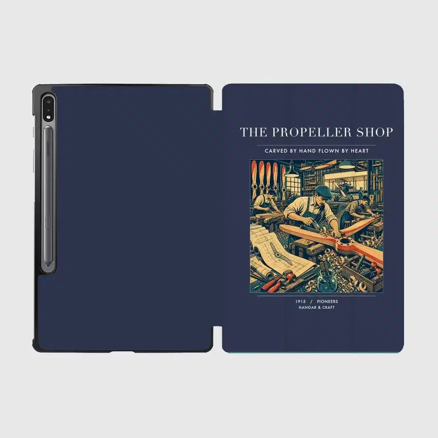 VINTAGE G4014 - The Propeller Shop - Designed iPad & Samsung Tablet Cases design on navyblue samsung
