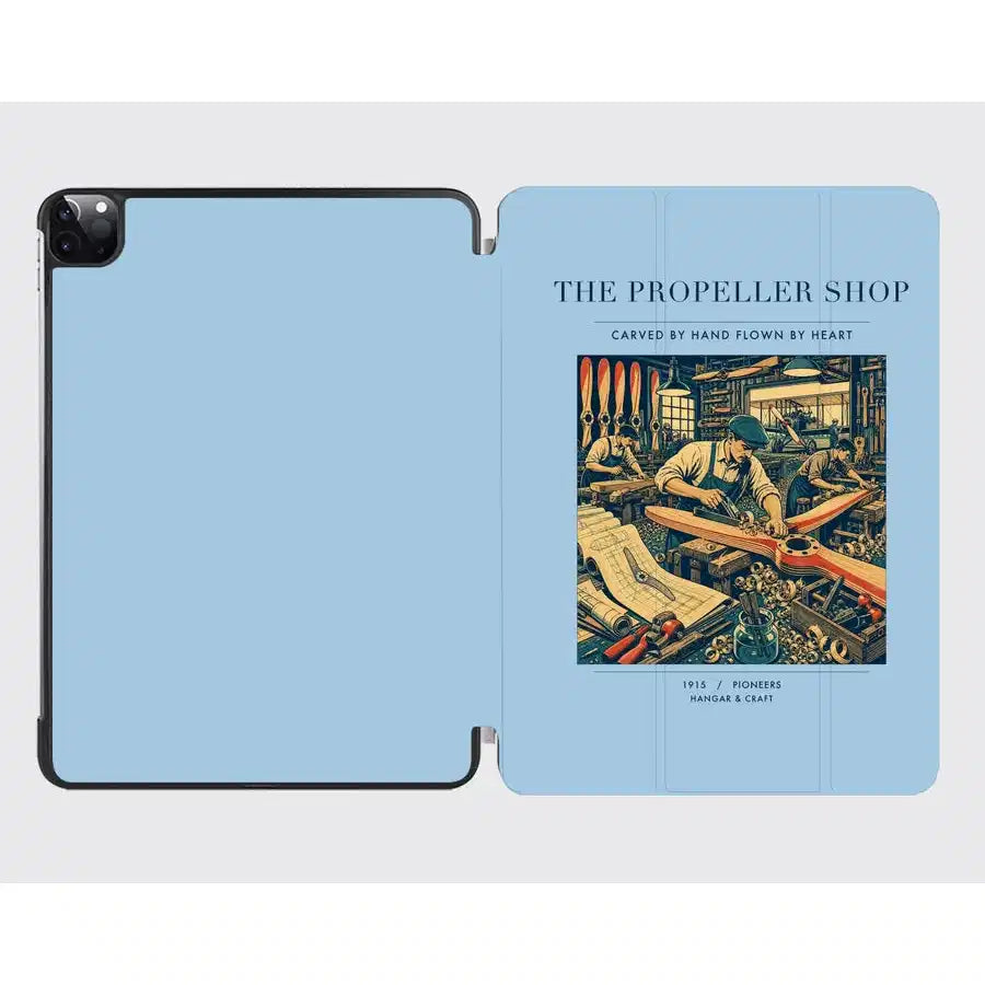 VINTAGE G4014 - The Propeller Shop - Designed iPad & Samsung Tablet Cases design on lightblue ipad