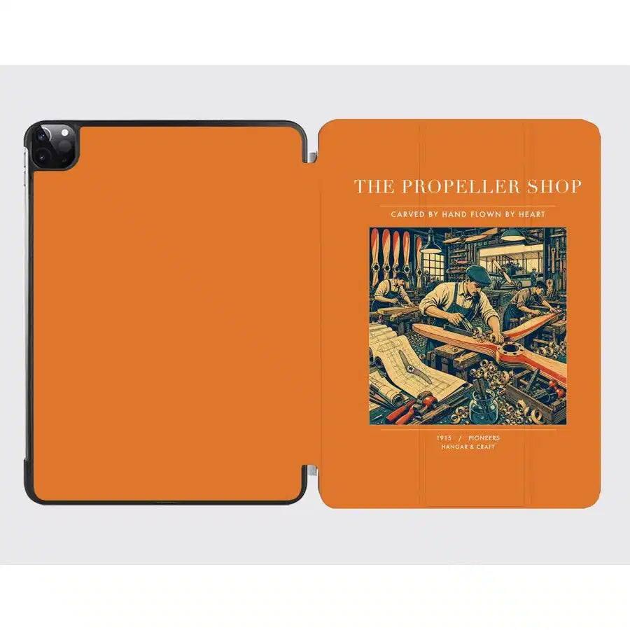 VINTAGE G4014 - The Propeller Shop - Designed iPad & Samsung Tablet Cases design on orange ipad