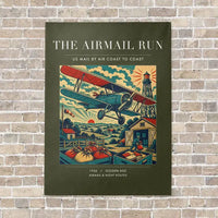 Thumbnail for VINTAGE G4015 - The Airmail Run - Vertical Canvas Prints design on greenarmy no-frame