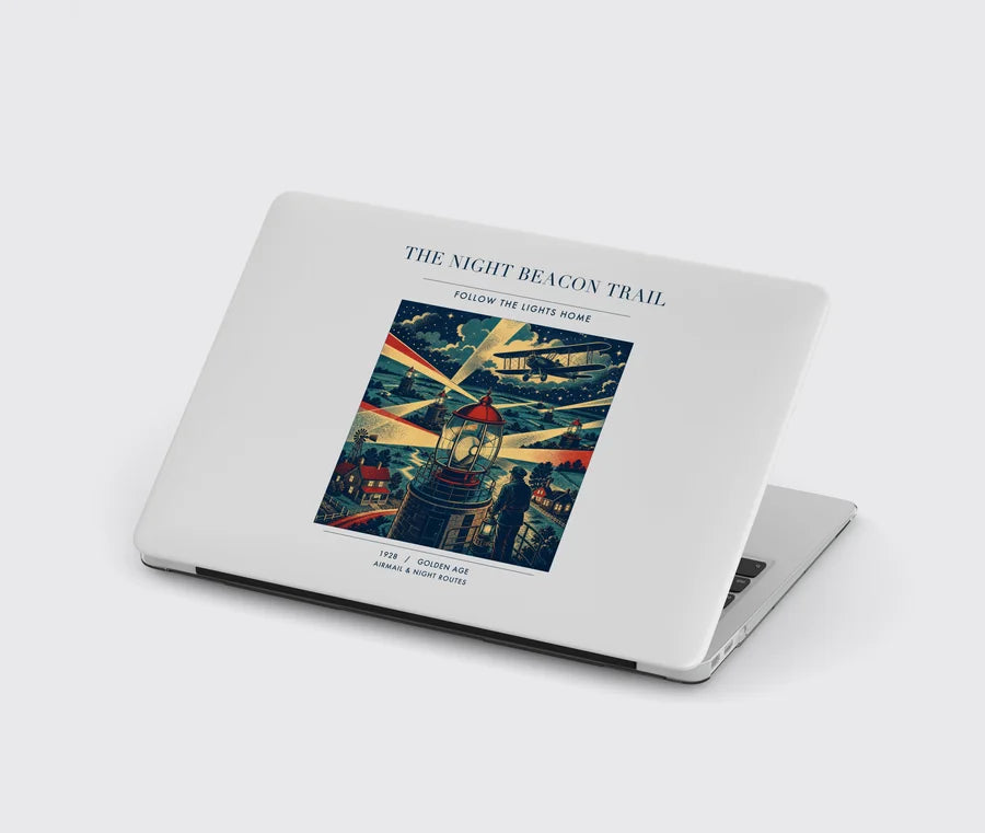 VINTAGE G4016 - The Night Beacon Trail - Designed MacBook Cases design on lightgray