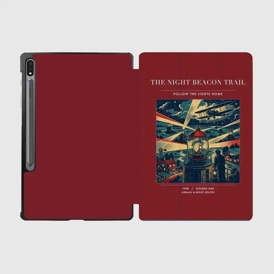 VINTAGE G4016 - The Night Beacon Trail - Designed iPad & Samsung Tablet Cases design on darkred samsung