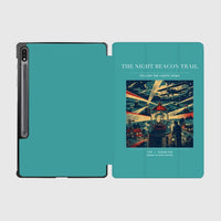 Thumbnail for VINTAGE G4016 - The Night Beacon Trail - Designed iPad & Samsung Tablet Cases design on turquoise samsung