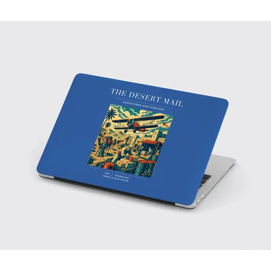 VINTAGE G4020 - The Desert Mail - Designed MacBook Cases design on blue