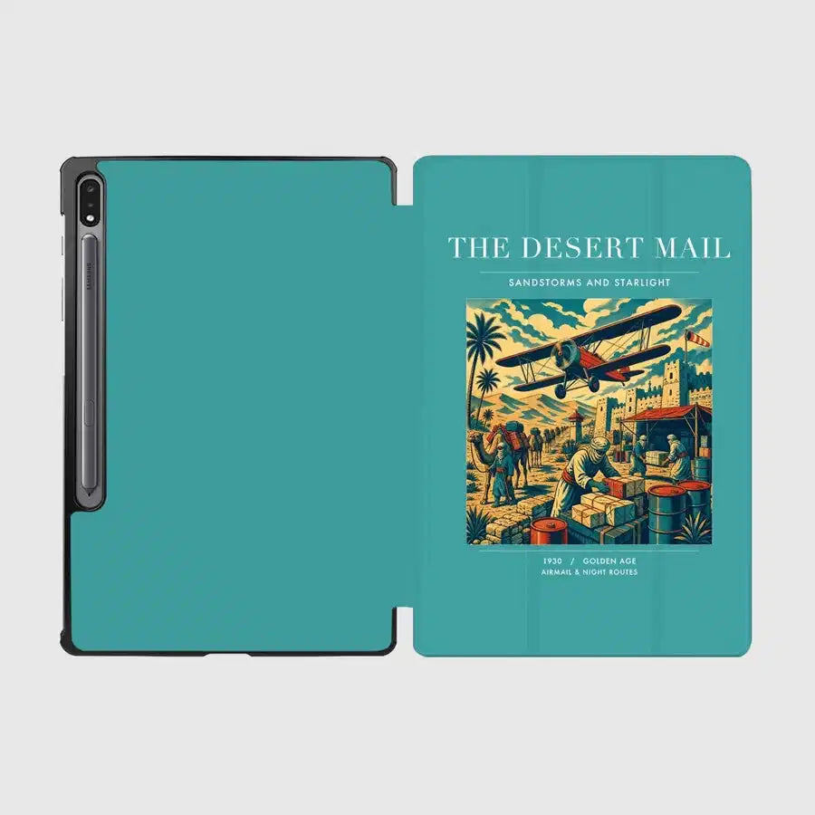 VINTAGE G4020 - The Desert Mail - Designed iPad & Samsung Tablet Cases design on turquoise samsung