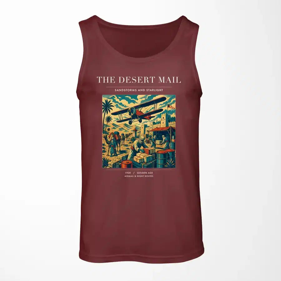 VINTAGE G4020 - The Desert Mail - Designed Tank Tops design on darkred