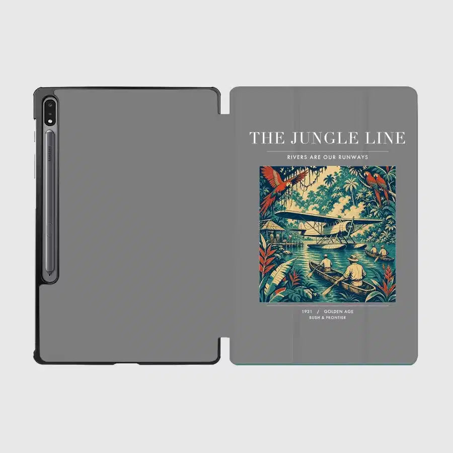 VINTAGE G4023 - The Jungle Line - Designed iPad & Samsung Tablet Cases design on gray samsung