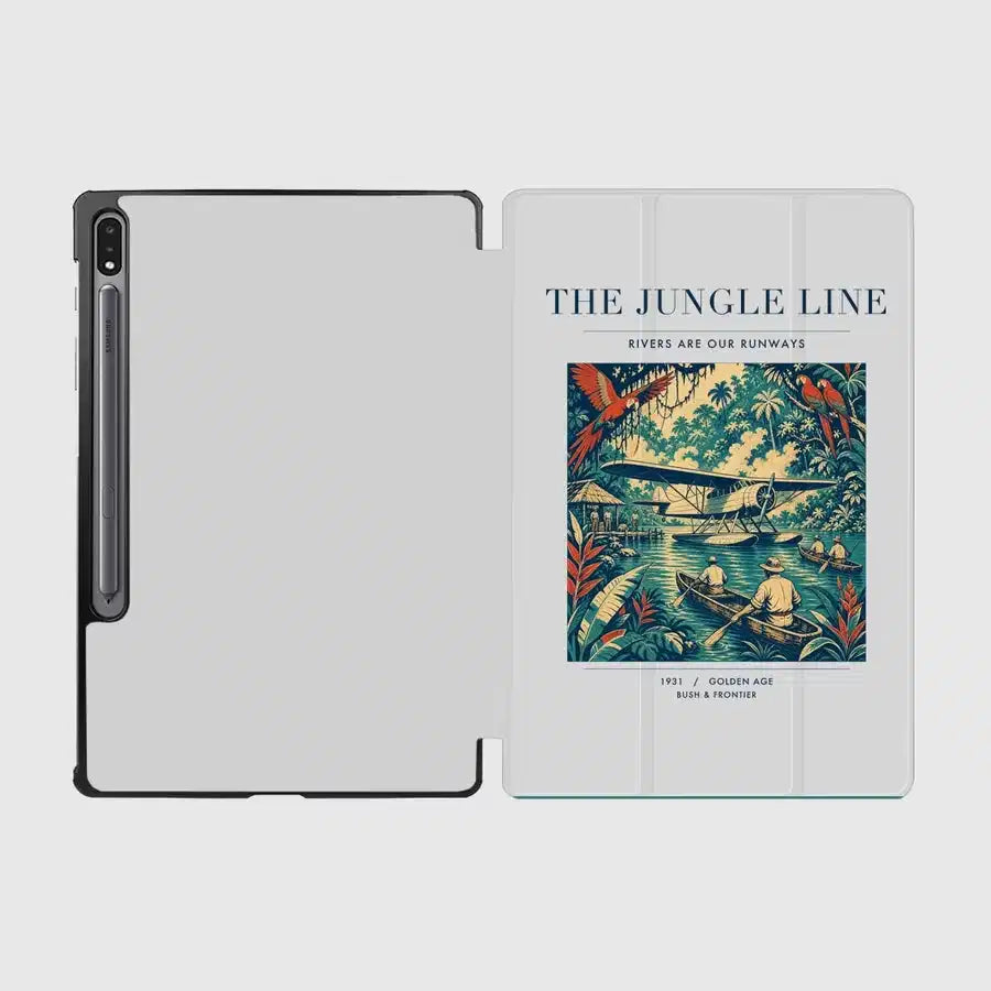VINTAGE G4023 - The Jungle Line - Designed iPad & Samsung Tablet Cases design on lightgray samsung