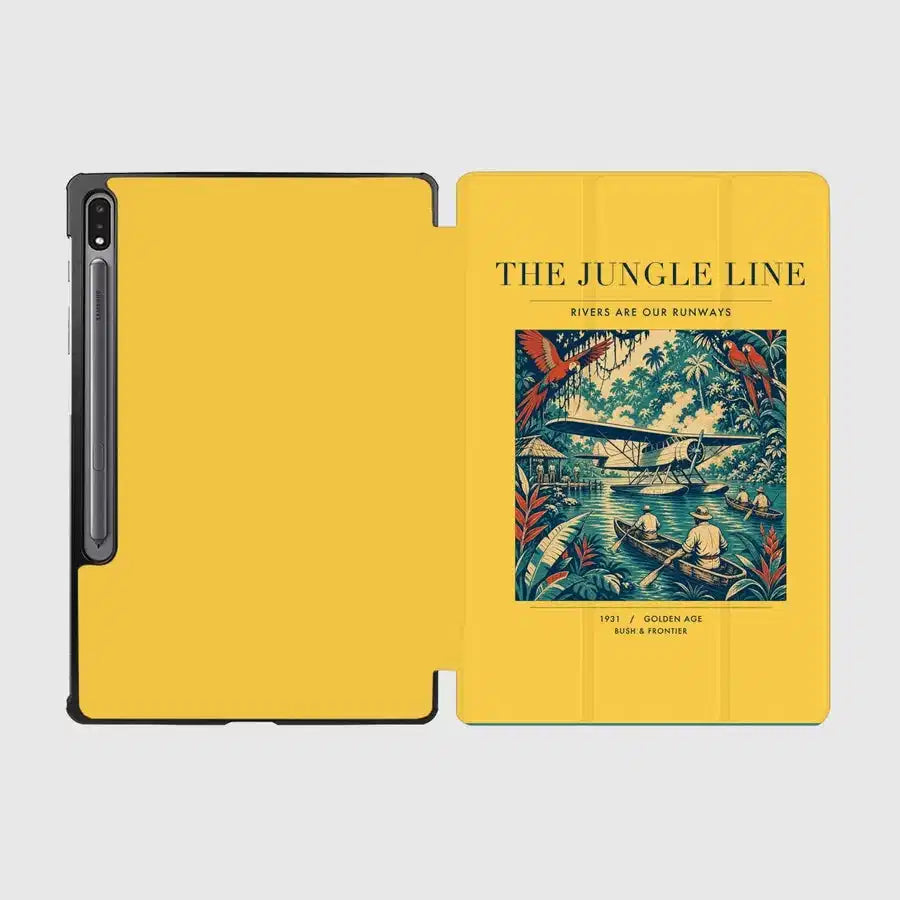 VINTAGE G4023 - The Jungle Line - Designed iPad & Samsung Tablet Cases design on yellow samsung