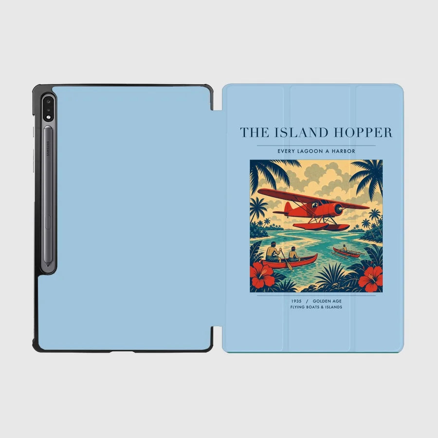 VINTAGE G4024 - The Island Hopper - Designed iPad & Samsung Tablet Cases design on lightblue samsung