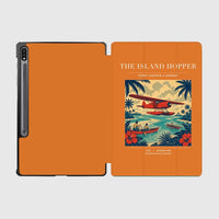 Thumbnail for VINTAGE G4024 - The Island Hopper - Designed iPad & Samsung Tablet Cases design on orange samsung