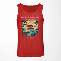 Thumbnail for VINTAGE G4024 - The Island Hopper - Designed Tank Tops design on red