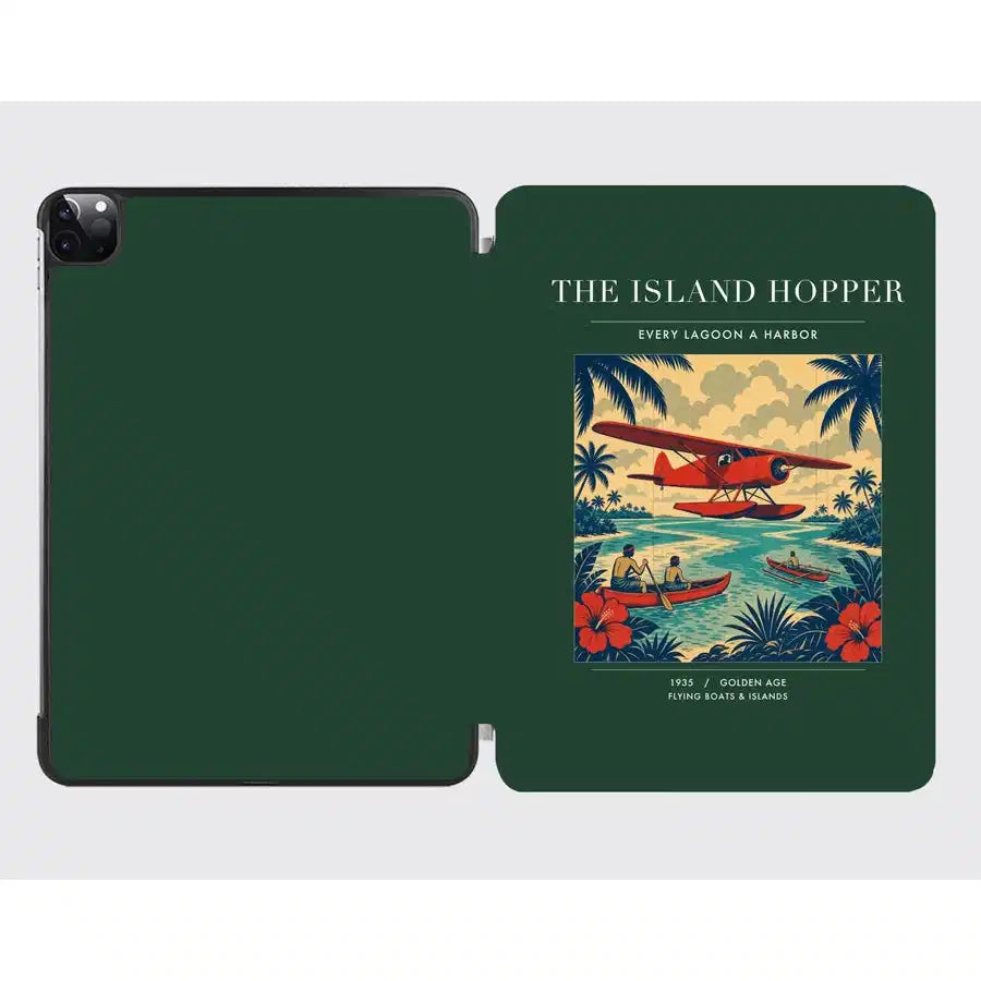 VINTAGE G4024 - The Island Hopper - Designed iPad & Samsung Tablet Cases design on darkgreen ipad