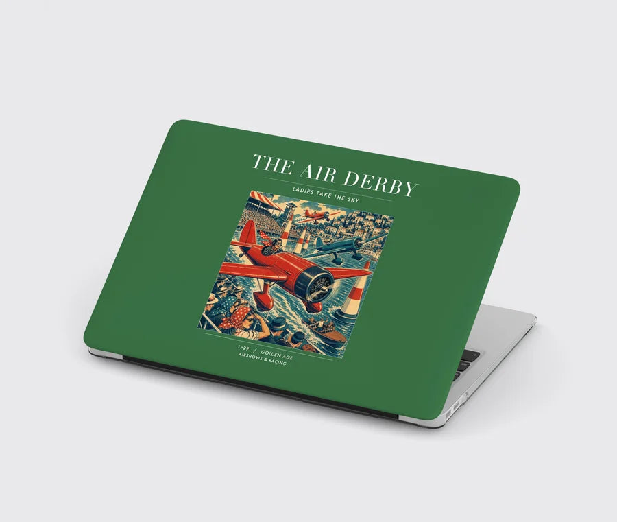 VINTAGE G4025 - The Air Derby - Designed MacBook Cases design on green
