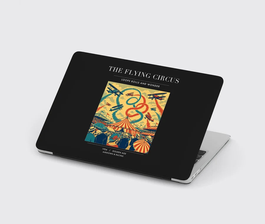 VINTAGE G4026 - The Flying Circus - Designed MacBook Cases design on black