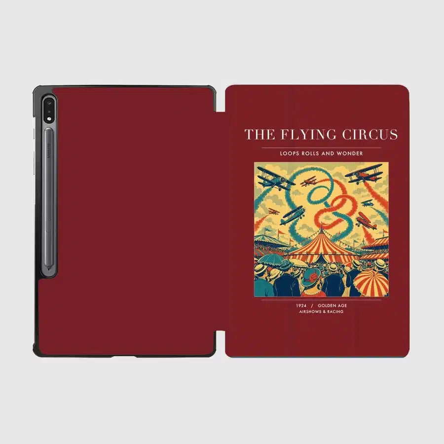 VINTAGE G4026 - The Flying Circus - Designed iPad & Samsung Tablet Cases design on darkred samsung