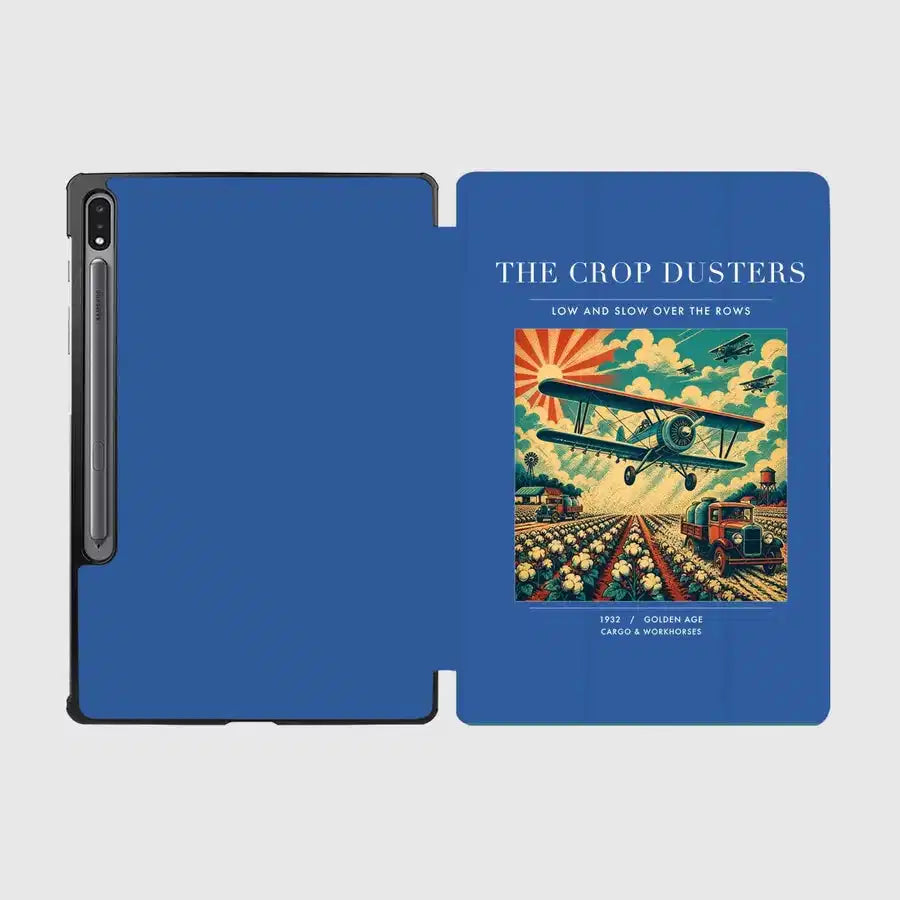 VINTAGE G4027 - The Crop Dusters - Designed iPad & Samsung Tablet Cases design on blue samsung