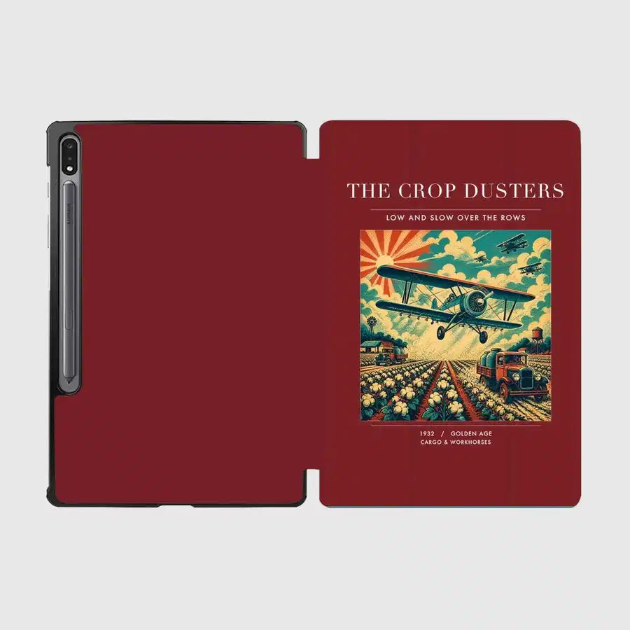 VINTAGE G4027 - The Crop Dusters - Designed iPad & Samsung Tablet Cases design on darkred samsung