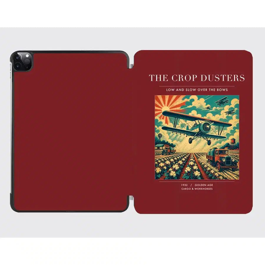 VINTAGE G4027 - The Crop Dusters - Designed iPad & Samsung Tablet Cases design on darkred ipad