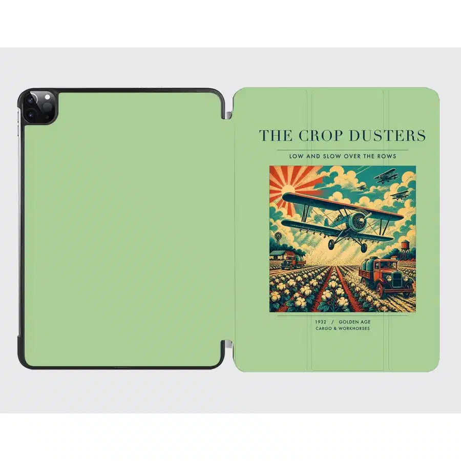 VINTAGE G4027 - The Crop Dusters - Designed iPad & Samsung Tablet Cases design on lightgreen ipad