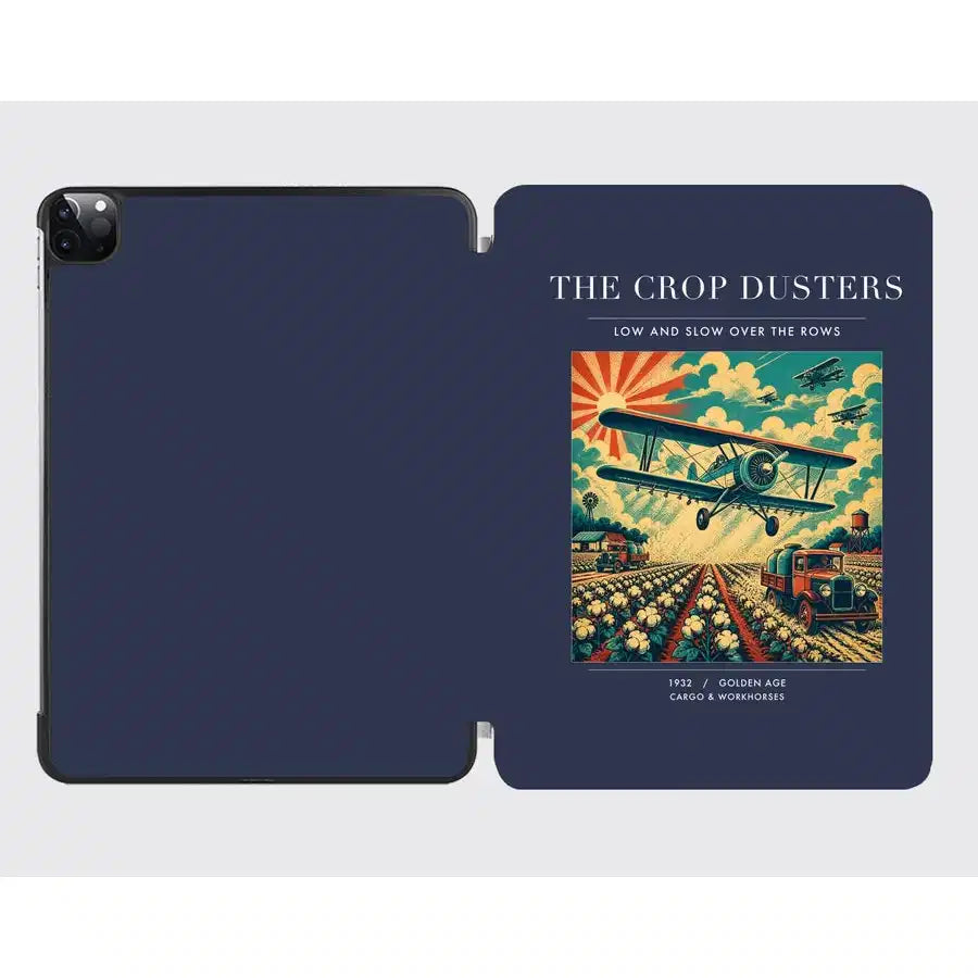 VINTAGE G4027 - The Crop Dusters - Designed iPad & Samsung Tablet Cases design on navyblue ipad