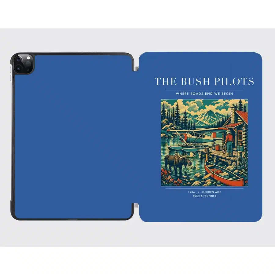 VINTAGE G4029 - The Bush Pilots - Designed iPad & Samsung Tablet Cases design on blue ipad