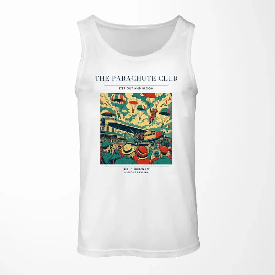 VINTAGE G4032 - The Parachute Club - Designed Tank Tops design on white