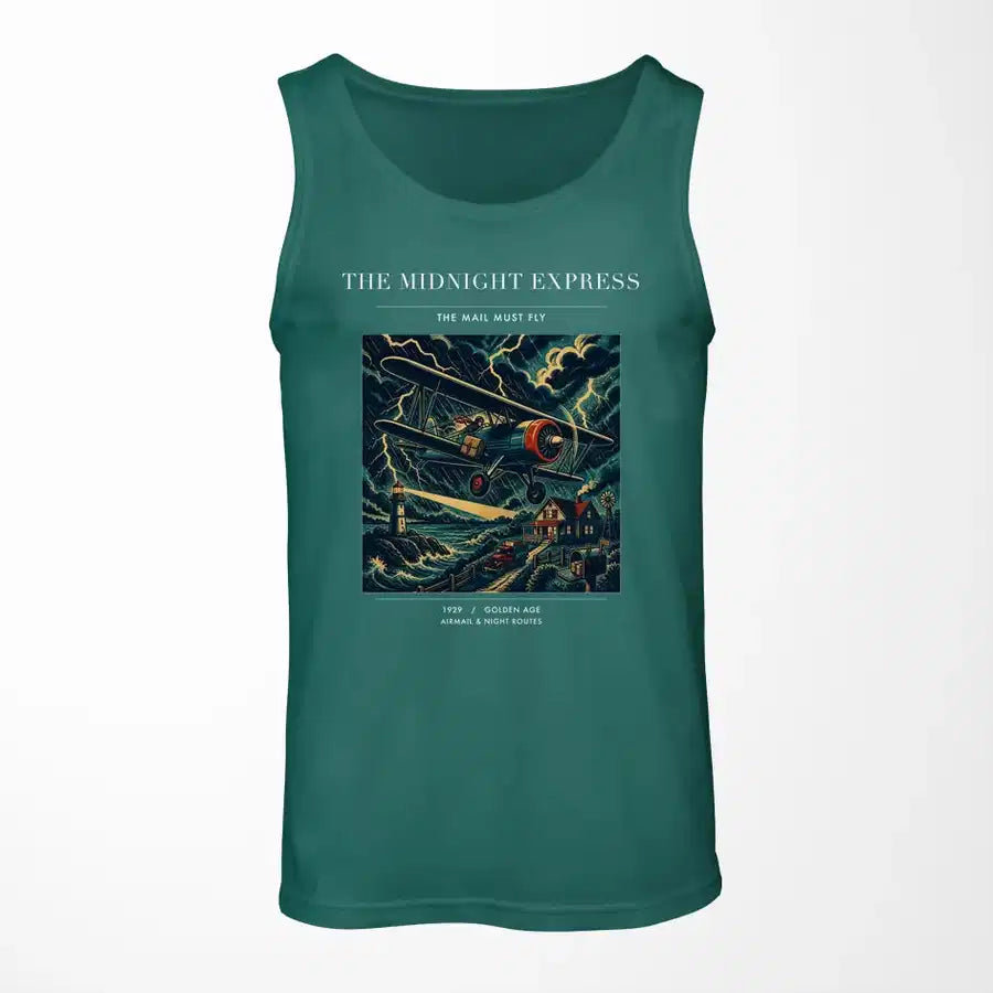 VINTAGE G4033 - The Midnight Express - Designed Tank Tops design on green