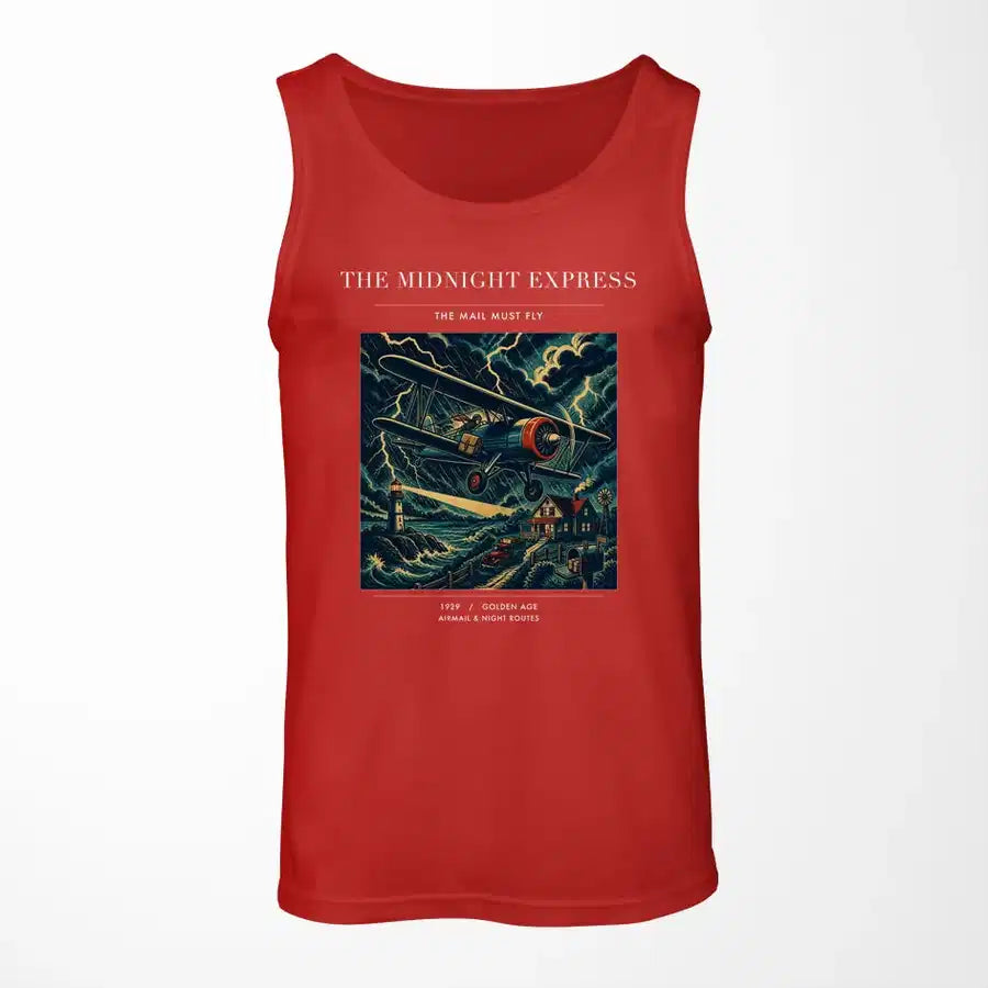 VINTAGE G4033 - The Midnight Express - Designed Tank Tops design on red