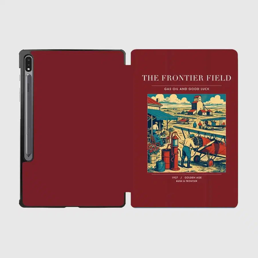 VINTAGE G4034 - The Frontier Field - Designed iPad & Samsung Tablet Cases design on darkred samsung