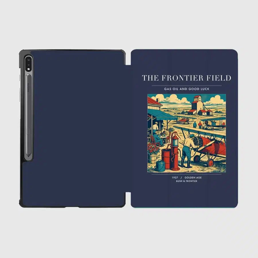 VINTAGE G4034 - The Frontier Field - Designed iPad & Samsung Tablet Cases design on navyblue samsung