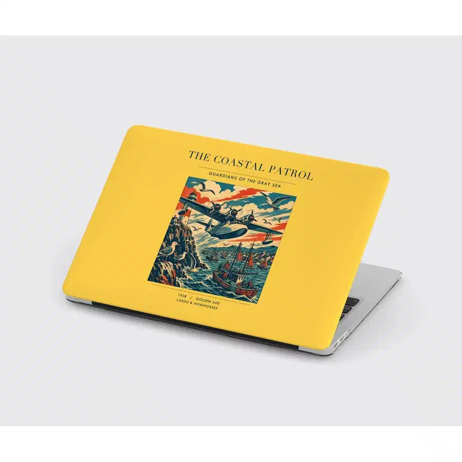 VINTAGE G4035 - The Coastal Patrol - Designed MacBook Cases design on yellow