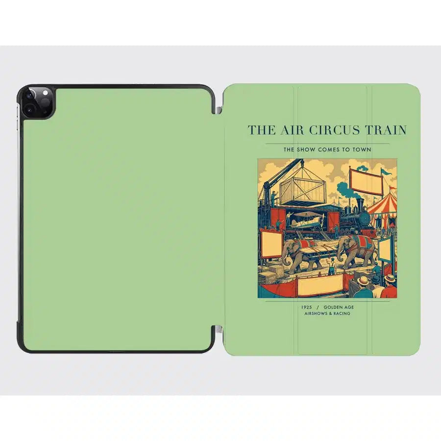 VINTAGE G4037 - The Air Circus Train - Designed iPad & Samsung Tablet Cases design on lightgreen ipad