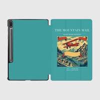 Thumbnail for VINTAGE G4038 - The Mountain Mail - Designed iPad & Samsung Tablet Cases design on turquoise samsung