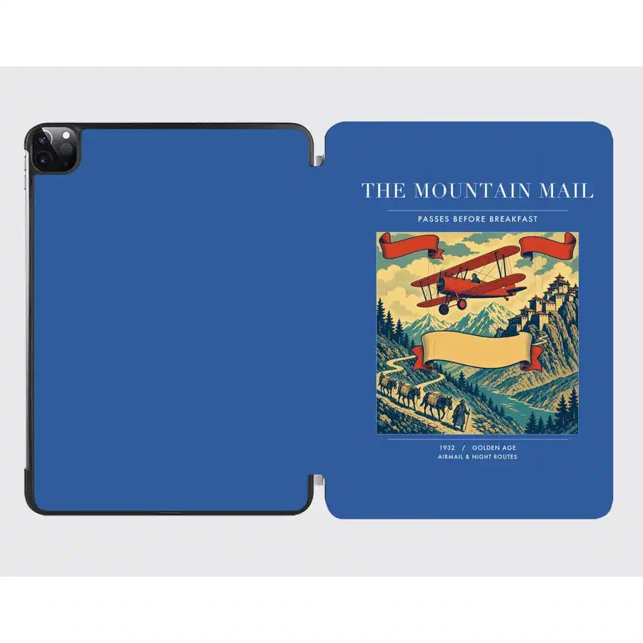 VINTAGE G4038 - The Mountain Mail - Designed iPad & Samsung Tablet Cases design on blue ipad