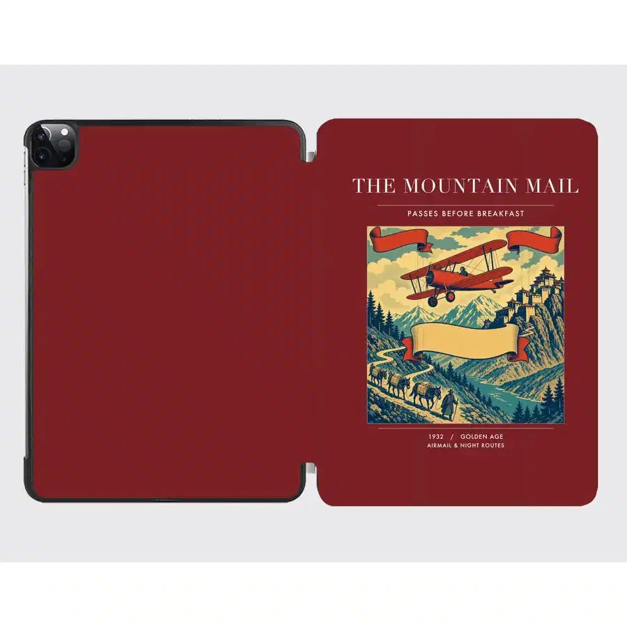 VINTAGE G4038 - The Mountain Mail - Designed iPad & Samsung Tablet Cases design on darkred ipad