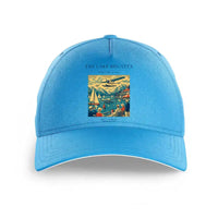 Thumbnail for VINTAGE G4039 - The Lake Regatta - Printed Hat design on lightblue