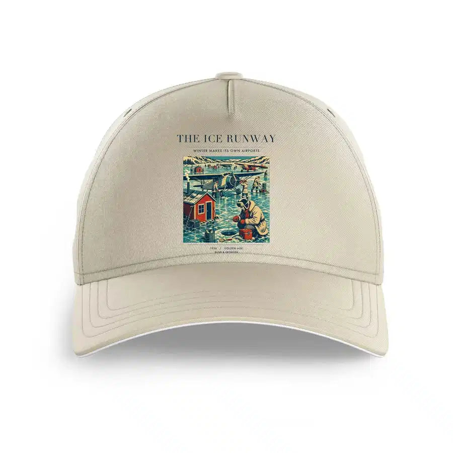 VINTAGE G4041 - The Ice Runway - Printed Hat design on beige