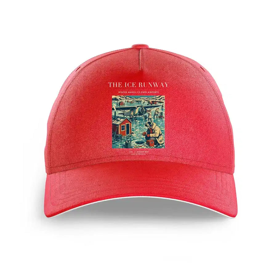 VINTAGE G4041 - The Ice Runway - Printed Hat design on red