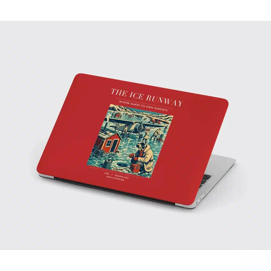 VINTAGE G4041 - The Ice Runway - Designed MacBook Cases design on red
