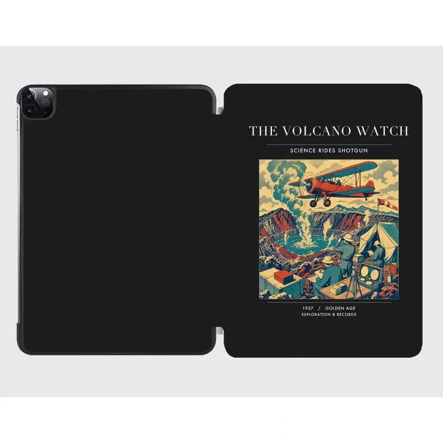 VINTAGE G4042 - The Volcano Watch - Designed iPad & Samsung Tablet Cases design on black ipad