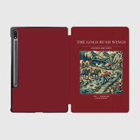 Thumbnail for VINTAGE G4043 - The Gold Rush Wings - Designed iPad & Samsung Tablet Cases design on darkred samsung